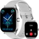 Smart Watch for Women Men(Answer/Make Call), Smartwatches with Heart Rate/SpO2/Sleep/Stress Monitor, IP68 Waterproof Activity Tracker for Android iPhone, 100+ Sports Fitness Watches (Gray, 1.85")