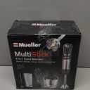 Mueller Multistick 5-in-1 Immersion Blender Handheld,12 Speed Hand Mixer-Turbo Boost,Heaviest Duty Copper Motor,Titanium reinforced Blades Hand Blender,Milk Frother Wand,Whisk,Beaker,Chopper,Grey (Gray)