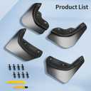 2025 Upgrade Mud Flaps for Tesla Model Y Juniper 2025 [No Drilling/Tape Install] Splash Guards Fenders All Weather Mudflaps for Tesla Model Y Juniper Accessories 2025 Matte Black