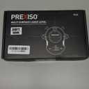 PREXISO Multi Surface Laser Level LED Light Vial, 30Ft Horizontal & Vertical Line Laser with Wall Mount Base, 2 Pins, 10 Sticker, 2 AA Batteries for Hanging Frames & Picture, Construction Wall Writing