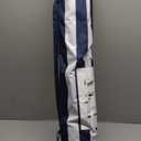 AMMSUN 6.5ft Portable Beach Umbrella for Sand with air vent Tilt Pole, Carry Bag UV 50+ Protection Outdoor Umbrellas Windproof for Patio Garden Beach Pool Backyard Navy Stripe