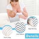 Baby Feeding Arm Pillow,Soft Cotton Bottle Nursing Arm Pillows for Newborn,Breastfeeding Pillows for More Support for Mom and Baby,Portable and Washable,Ergonomic Nursing Essentials(Grey Stripes)