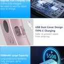 Cooling Neck Fan,5500mAh Personal Fan Neck AC Unit,Portable Leafless Hanging Neck Fan,USB Handsfree Mobile Body Headset Face Devices with LED Display for Adults Childrens in Summer Hot Weather Purple