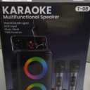 Bluetooth Speaker with 2 Wireless Microphones - Big Party Speaker for Adults Kids Karaoke with Lights - Portable Rechargeable Floorstanding Speakers Support TWS/AUX/USB/TF Card for Home Party Gift