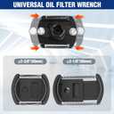WORKPRO Universal Oil Filter Wrench (60-80mm) Adjustable with Auto-Clamp Spring, Oil Filter Removal Tool, Oil Filter Change Set, Ideal for Engine Filters, Conduit, & Fittings