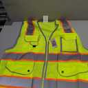 JKSafety 9 Pockets Hi-Vis Neon Yellow Zipper Front MESH Safety Vest with Fluorescent Orange Extend Edge outlining the Reflective Tapes Meet ANSI/ISEA Class 2 Standard (100-Yellow, L)