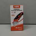 BUBRA Cordless Electric Scissors, 4V Cardboard Cutter with 4 Blades, Rechargeable Box Cutter up to 1/3", with Storage Bag, Safety Lock & LED Light, Electric Scissors for Cardboard, Fabric & Carpet