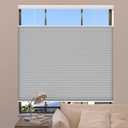 MYshade Top Down Bottom Up Shade Cordless Cellular Shades Blackout Blinds for Indoor Windows Room Darkening Window Blinds & Shades Easy to Install 33" W X 72" H (Grey)