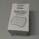 Camping Pillow with Ice Silk Memory Foam Cover - Ultralight Inflatable Pillow for Camping Lightweight, Ergonomic and Washable for Camping, Hiking, and Travel Gray (Grey)