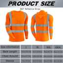 Amylove 4 Pcs Reflective Safety T Shirt High Visibility Work Shirts Sun Protection Construction, Size XL