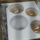 TD00145 Sputnik Chandelier Floor Lamp for Bedroom,4-Lights Glass Shade Floor Lamps for Living Room,Brass/Gold