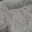 Calming Dog Bed Fluffy Plush Dog Mat for Furniture Protector with Removable Washable Cover for Large Medium Small Dogs and Cats (Large, Light Grey) (45.0"L x 37.0"W x 6.0"Th)