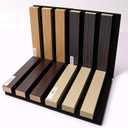 Wood Slat Wall Panel, 4 Pack Wood Panels for Wall, 3D Soundproof Wall Panels, Large Acoustic Panels for Interior Ceiling and Wall Decor Noise Reduction, Sample