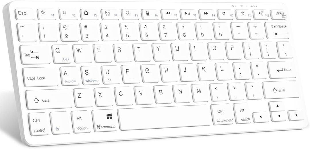 TaIYanG Bluetooth Keyboard for iPad Wireless Keyboard Compatible with iPad 10th/10.2(9th/8th/7th Generation), Air 5th/4th, Pro 11/12.9, 9.7, Mini and All Bluetooth Devices (White)