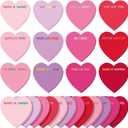 Teling 24 Pack Valentine's Day Sticky Notes Heart Shape Sticky Notes 3 x 3 Inch Motivational Notepads Bulk Cute Memo Pads for Valentines Party Gifts School Office Supplies (Red Pink Purple)