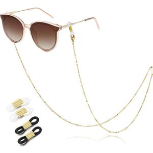 SAM & LORI Stylish Eyeglass Chain for Women-Silver/Gold/Rosegold/Black (Bar Link-gold)
