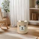 Bear Basket for Nursery, Baby Baskets for Storage, Baby Shower Baskets, Laundry Basket, Storage Hamper for Children Kids Toy Plant Indoor Corner (Brown)