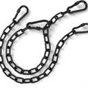 2 Pack 25in Hanging Swing Chain with 4 Carabiners, 440LB Capacity Hanging Kits Heavy Duty Hanging Chair Hardware for Hammock Swing Hanging Chair Punching Bags Sandbag Indoor Outdoor Yoga Gym (Black)