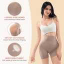 Women Butt Lifter Shapewear - High Waist Tummy Control Shorts with Back Round Cut Out, Non-Seamless Waist Trainer, Khaki (XXXL)