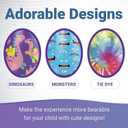 Kids Vomit Bags Disposable 20 Pack - Individually Wrapped Barf Bags with Cute Monster Print - Leak Proof Self Sealing Emesis Bags for Motion Car Sickness and Nausea - Ideal for Taxis, Airplane Travel