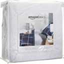 Amazon Basics Waterproof Breathable Mattress Protector, Queen Size, 18 inch Deep, Machine Washable, White