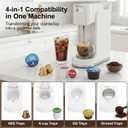 Single-Serve Coffee Maker, 4 in 1 Hot and Iced Coffee Machine, 20-Bar Espresso Coffee Maker for Ground Coffee, K-Cup Pod, NES Original and DG Pod, Customizable Brew Volume, Heats up in 3 seconds