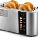 Elite Gourmet 4-Slice Long Slot Toaster, Motorized, Digital Touchscreen