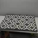 HEBE Indoor Door Mat 32"x48" Non Slip Front Door Welcome Mats Washable Shoe Mats Dirt Trapper for Entryway Low Profile Kitchen Carpet for Entrance Hallways Entrance Mat for Dogs (Dark Grey/Diamond)