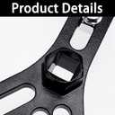 Osilly Car Fuel Pump Removal Tool, Adjustable Fuel Lid Tank Cover Collar Ring Spanner, Auto Fuel Pump Lock Ring Removal and Reinstall Tool, Universal 4.5" to 7.3" Fuel Tank Repair Tool