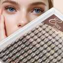 JMS&JMS Fairy Lash Clusters 144 Pcs Natural Cluster Lashes Invisible Band Manga Lashes Super Thin Band Reusable Soft & Comfortable(Fairy,10mm)