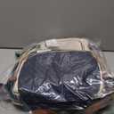 LOVEVOOK Travel Backpack Carry on Flight Approved 40L,Waterproof TSA Travel Essentials Personal Item Backpack for Women Men,Large Carry on Luggage Suitcase Travel Bag for Airplane with 3 Packing Cubes (Dark Blue - Off-white - Brown)