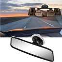Car Rear View Mirror,HD 360 Rotatable Car Rearview Mirror for Observing Vehicles and Children,Suction Cup Universal Replacement Rear View Mirror for Most Cars,Trucks,SUVs