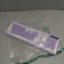 Wireless Keyboard and Mouse Combo, Full-Sized Wireless Keyboard and Adjustable DPI Mouse, 2.4GHz USB Receiver, Silent Keyboard and Mouse for PC, Windows, MAC, Desktop, Laptop(Purple)