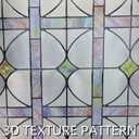 3D Stained Glass Window Film, Decorative Window Privacy Film for Bathroom,Front Door,Home, Sun Blocking Heat Control,Static Cling,A Million Dreams 17.3inch x 47.2inch