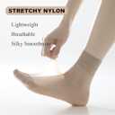 Aimery 10 Pairs Summer Women's Ankle Sheer Nylon Socks - Thin Soft, Reinforced Toe & Stylish Transparent Hosiery sheer socks