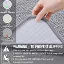 Arotive Bathroom Rugs 30" x 20", Ultra Soft Absorbent Chenille Bath Rugs, Non-Slip Rubber Backing, Machine Washable Bath Mats for Bathroom Floor, Tub and Shower, Home Decor Accessories, Grey