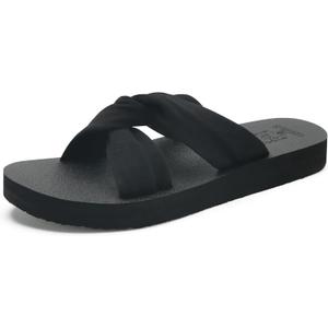 KuaiLu Womens Sandals Black Size 7 (Black)