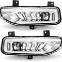 LED Fog Lights for 2022-2025 Frontier S SV / 2017-2021 Rogue / 2020-2025 Versa Clear Lens Fog Lamps 1 Pair W/O Switch and Wiring Harness