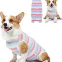 Recovery Suit for Dogs Dog Onesie for Surgery, Dog Surgery Recovery Suit for Small Medium Dogs, E-Collar Alternative After Surgery Wear Anti Licking Abdominal Wounds Pet Surgery Recovery Suit (M Chest 14" Neck 9" Weight 5-9 lb, Pink)