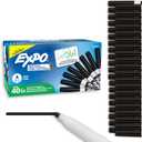 EXPO Dry Erase Markers, Low Odor Ink, Black, Fine Tip, 40 Count - Whiteboard, Calendar, Organization, Essential Supplies for Office, School, Classroom, Teachers