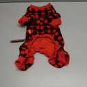 KYEESE Dog Pajamas Velvet Pets Onesie Comfy Pet Costume Soft Dogs Clothes Pet Jammies Red Buffalo Check Pet Pjs Stretchy Dog Pajamas for Small Dogs Warm Pets Outfit, L, Red