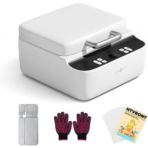 HTVRONT Phone Case Heat Press Machine Compatible with iPhone - H17 Vacuum Heat Press Machine for Phone Cases- Sublimation Press for Custom Phone Case, Badges, Coasters, Includes Film & Fixture, White