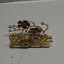 Chez Juju Gold Orchid Blooms Napkin Holder| Exquisite Orchid Flowers & Faux Crystals Design| Vertical Iron Metal Disposable Tissue Paper Towel Tabletop Dispenser Organizer| Bathroom Kitchen Hotel