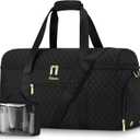 Travel Weekender Bags for Women: Overnight Bag with Shoe Compartment Large Travel Duffle Bag with Toiletry Bag Carry on Bag Personal Item Bag with Wet Pocket Hospital Bag for Women Black