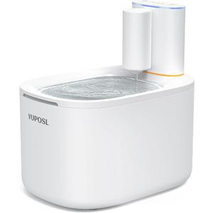 Cat Water Fountain - Wireless and Battery Operated 118oz/3.5L Large Capacity for Cat, Ultra Quiet Water Fountain for Multiple Pets, with Replacement Filters, Easy to Clean, Also for Dogs