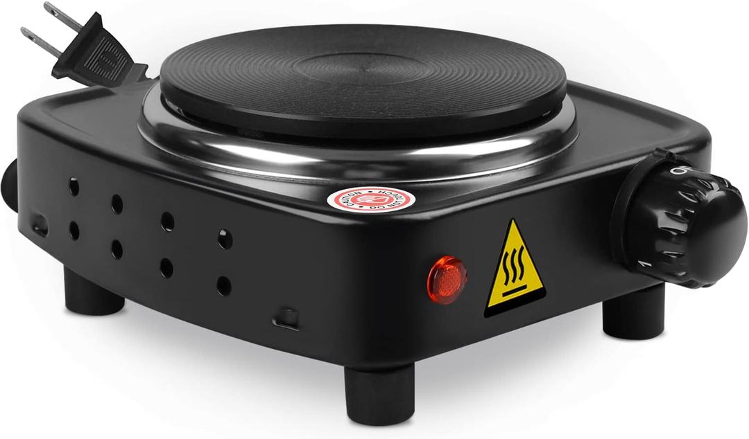 Hot Plate for Candle Making, Black Color Electric Hot Plate for Melting Wax, Chocolate, Candy and More