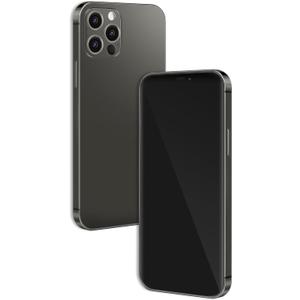 without Logo - Non Working Replica 1:1 Phone Dummy Display Phone Model for Phone 12 Pro / 12 Pro Max Fake Model Toy (Grey Blackscreen, 6.1inches)