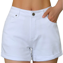 Roswear White Women Shorts (White, Medium)