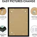 Hongkee 13x19 Picture Frame, Black Wood Style - Display Posters 11 x 17 with Mat or 13x19 without Mat, Wall Mounting Horizontal and Vertical, 1 Pack