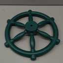 Jungle Gym Kingdom Playground Accessories - Pirate Ship Wheel for Kids Outdoor Playhouse, Treehouse, Backyard Playset Or Swingset - Wooden Attachments Parts (Green)